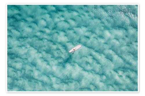 Plakat Paddleboarding in the ocean