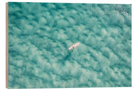 Wood print Paddleboarding in the ocean - Matteo Colombo