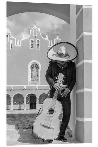 Acrylic print Mariachi and his Guitar, Mexico
