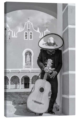 Canvas print Mariachi and his Guitar, Mexico
