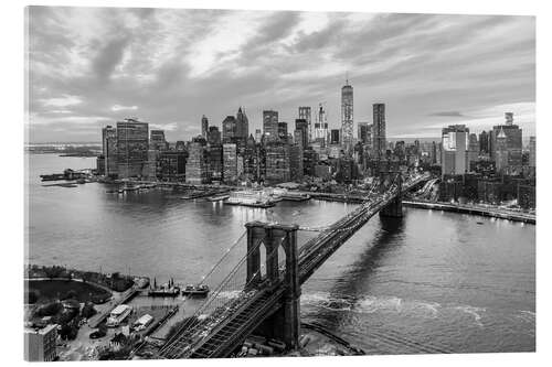 Quadro em acrílico New York Skyline and Brooklyn Bridge