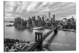 Tableau en aluminium New York Skyline and Brooklyn Bridge - Matteo Colombo