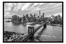 Gerahmter Kunstdruck Skyline von New York und Brooklyn Bridge - Matteo Colombo