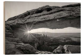 Cuadro de madera Mesa arch sunrise, Utah