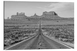 Cuadro de aluminio Road to the Monument Valley, Arizona - Matteo Colombo