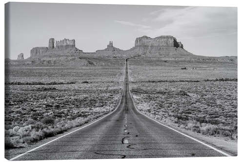 Canvas print Road to the Monument Valley, Arizona