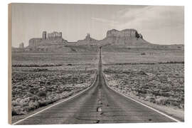 Cuadro de madera Road to the Monument Valley, Arizona - Matteo Colombo