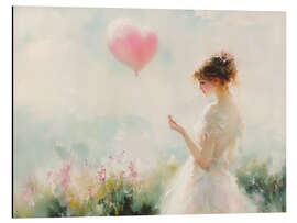 Magnettafel Herz-Ballon am Valentinstag