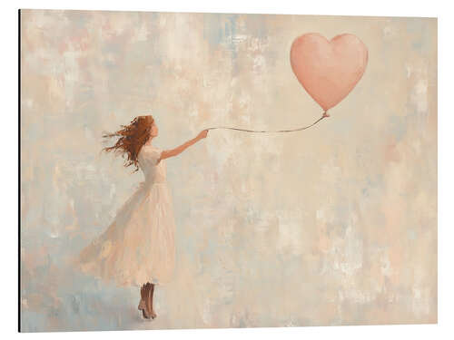 Print på aluminium Let my heart fly