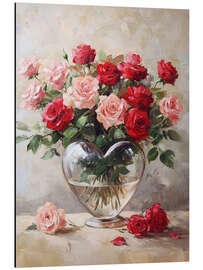 Magnettafel Ein Herz voller Rosen