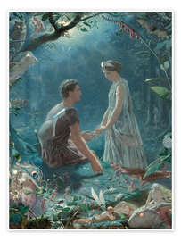 Poster Hermia and Lysander, A Midsummer Night's Dream - John Simmons