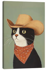 Obraz na płótnie Cowboy Black Cat - Melloi Art