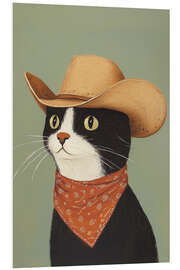 Quadro em PVC Cowboy Black Cat - Melloi Art
