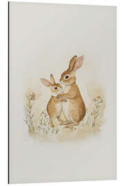 Aluminiumsbilde Rabbit mother and child