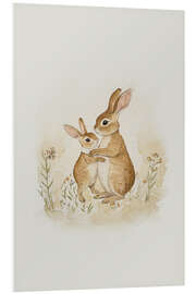Obraz na PCV Rabbit mother and child