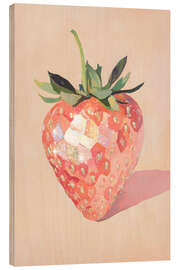 Trätavla Shiny Strawberry