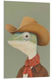 Hartschaumbild Cowboy-Eidechse