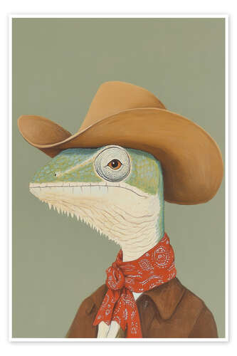 Poster Cowboy Lizard