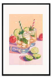 Gerahmter Kunstdruck Mojito-Cocktail