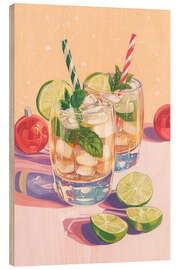 Wood print Mojito Cocktail