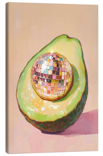 Canvas print Disco Ball Avocado