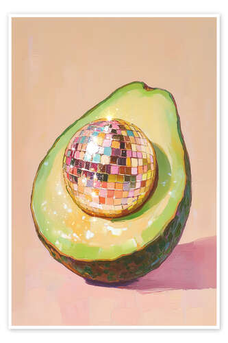 Poster Disco Ball Avocado