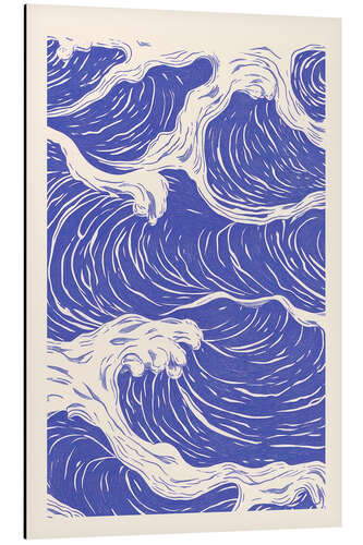 Aluminium print Blue Ocean Waves