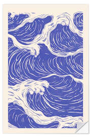 Wall sticker Blue Ocean Waves