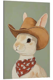 Aluminium print Cowboy Bunny