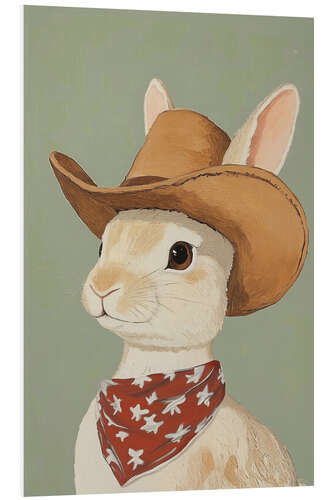 Quadro em PVC Cowboy Bunny