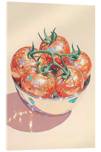 Acrylic print Tomato Disco Ball