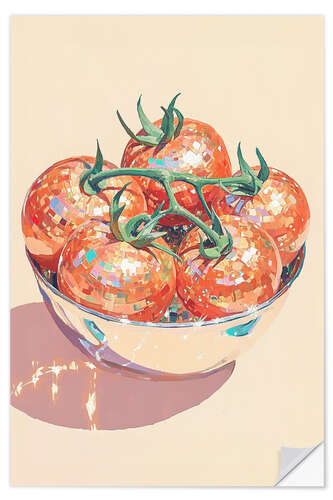 Wandsticker Tomaten-Diskokugeln