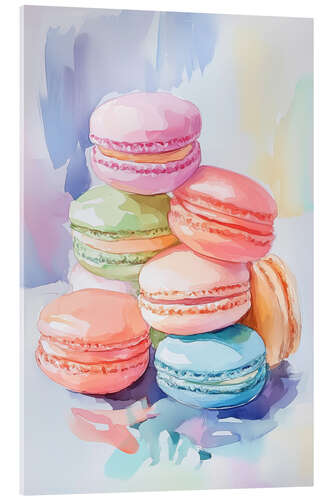 Acrylglasbild Bunte Macarons