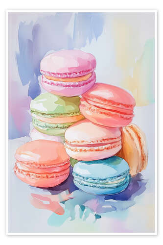 Poster Colorful Macarons