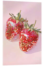 Acrylic print Glittering Strawberries