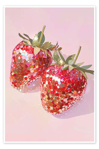 Poster Glittering Strawberries