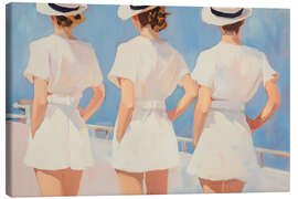 Canvas print Ladies in white dresses