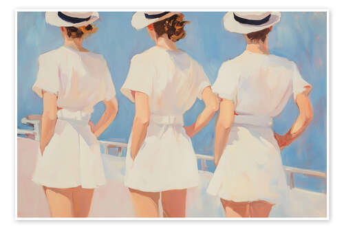 Poster Ladies in white dresses