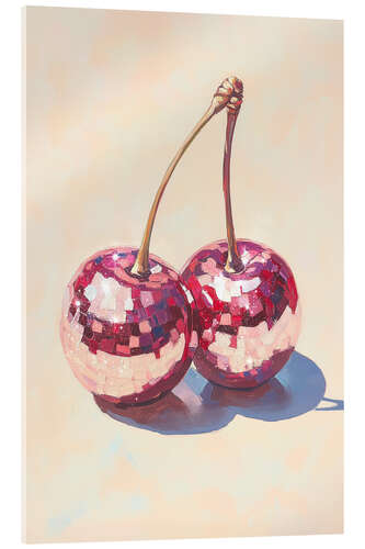 Acrylic print Disco Ball Cherries