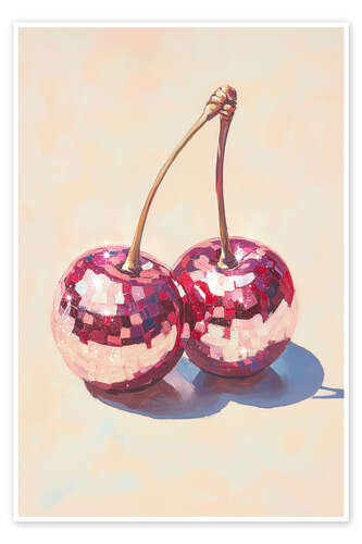 Poster Disco Ball Cherries