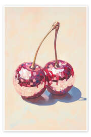 Wall print Disco Ball Cherries - Melloi Art