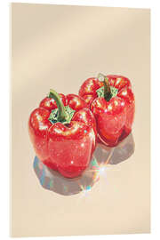 Obraz na szkle akrylowym Sparkling Red Bell Peppers