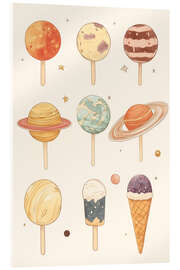 Akrylbillede Planet Ice Cream and Lollipops