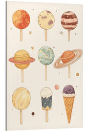 Obraz na aluminium Planet Ice Cream and Lollipops
