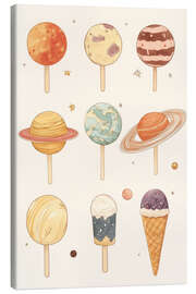 Stampa su tela Planet Ice Cream and Lollipops