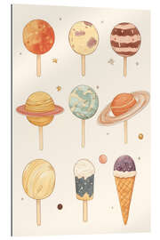 Quadro em plexi-alumínio Planet Ice Cream and Lollipops