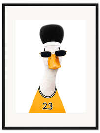 Gerahmter Kunstdruck Ente aus den 80ern - Valeriya Korenkova