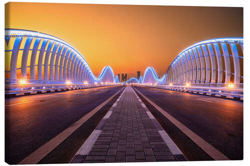 Leinwandbild Meydan-Brücke, Dubai