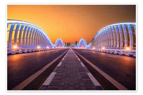 Poster Meydan-Brücke, Dubai