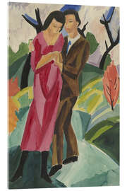 Tableau en verre acrylique Couple in the Green - Hermann Lismann, 1920